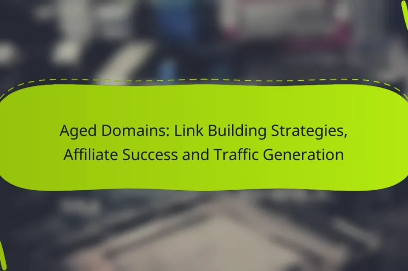 Aged Domains: Link Building Strategies, Affiliate Success and Traffic Generation