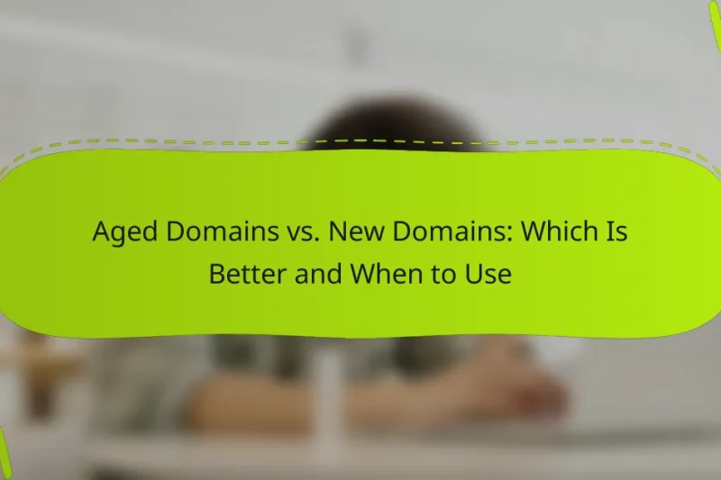 Aged Domains vs. New Domains: Which Is Better and When to Use