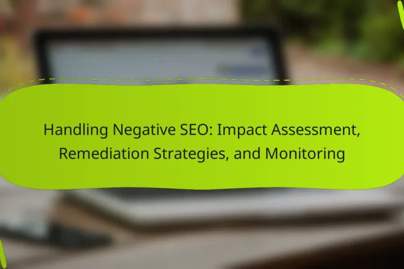 Handling Negative SEO: Impact Assessment, Remediation Strategies, and Monitoring