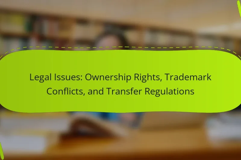 Legal Issues: Ownership Rights, Trademark Conflicts, and Transfer Regulations