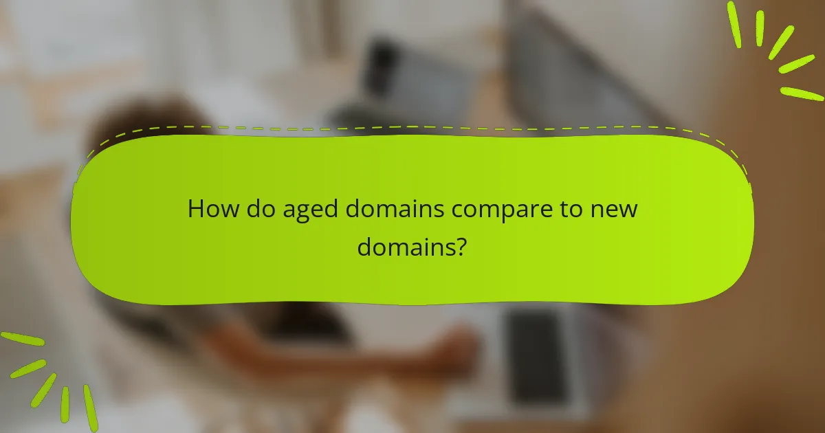 How do aged domains compare to new domains?