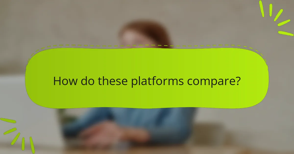 How do these platforms compare?