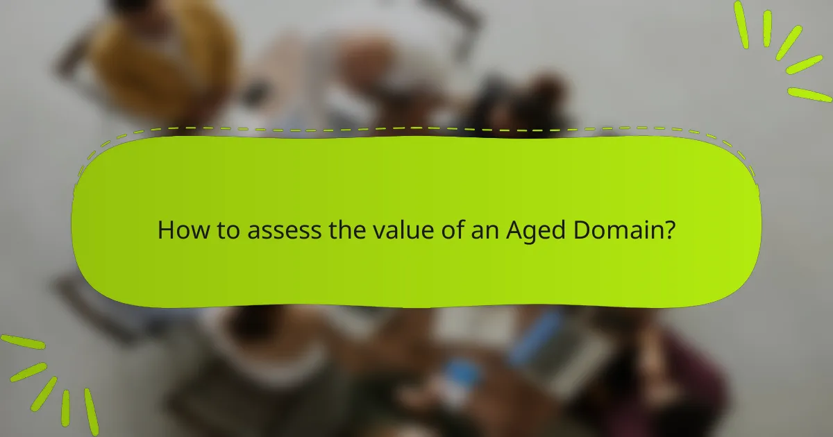 How to assess the value of an Aged Domain?