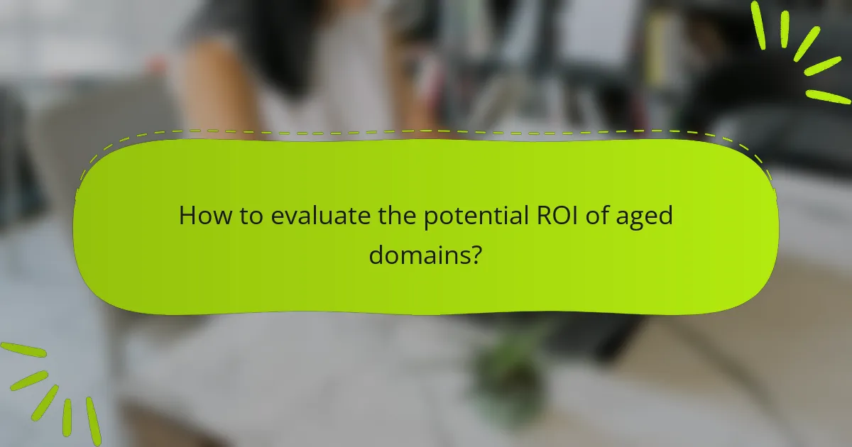 How to evaluate the potential ROI of aged domains?