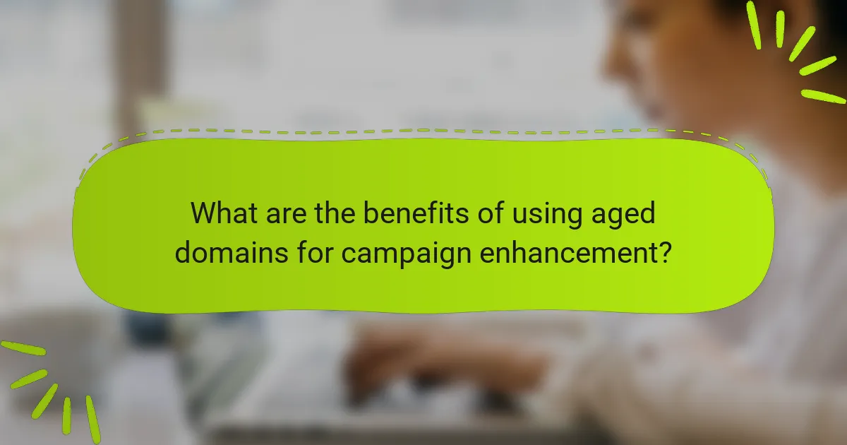 What are the benefits of using aged domains for campaign enhancement?