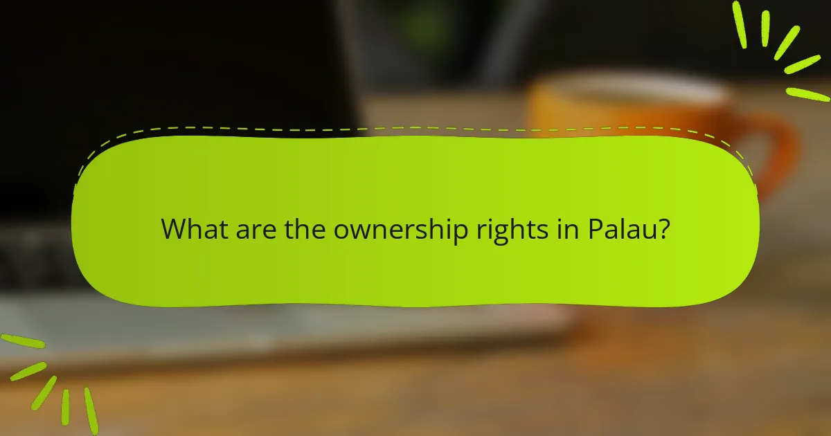 What are the ownership rights in Palau?