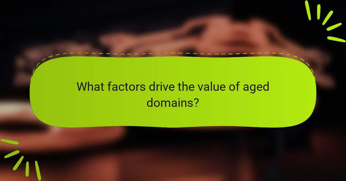What factors drive the value of aged domains?