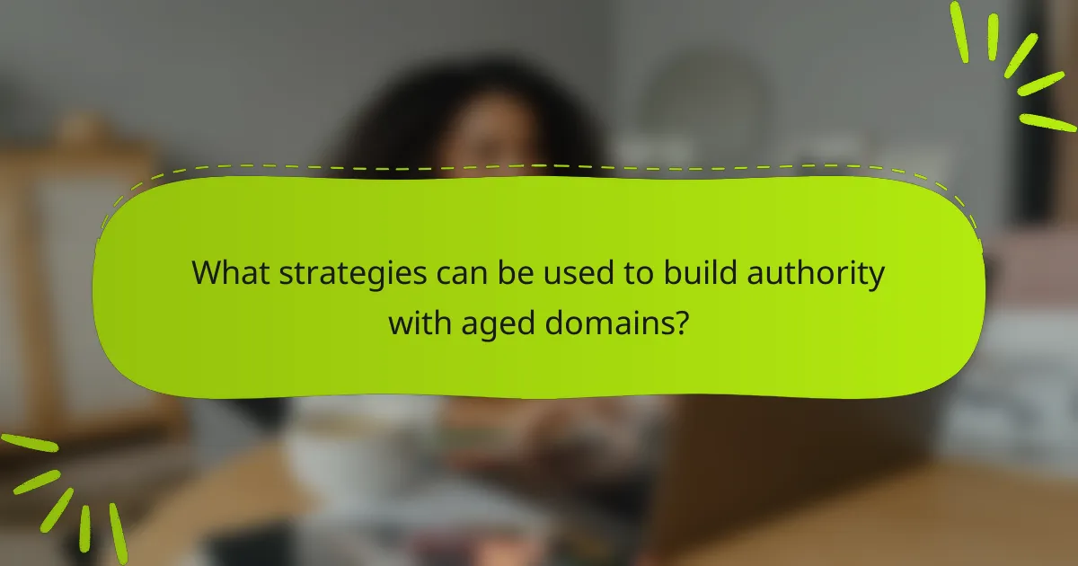 What strategies can be used to build authority with aged domains?