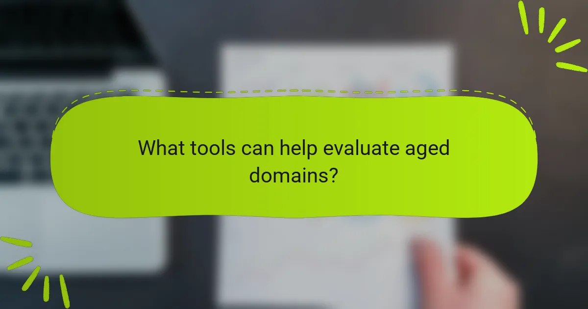 What tools can help evaluate aged domains?