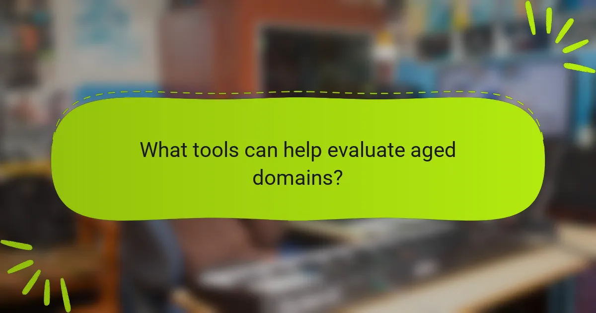 What tools can help evaluate aged domains?