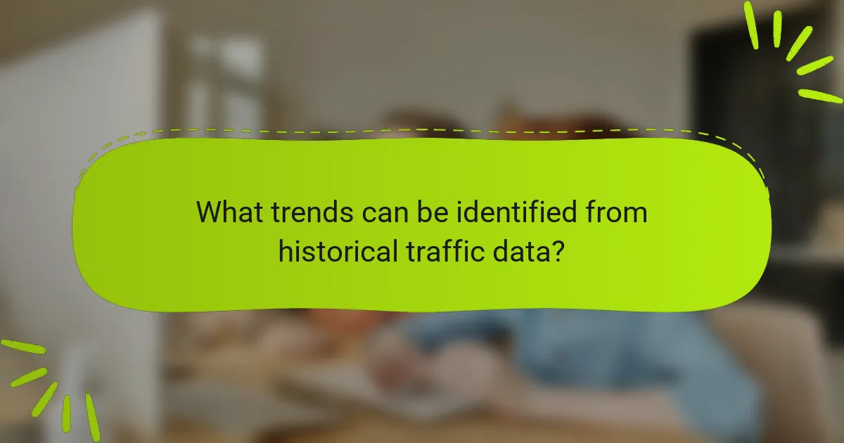 What trends can be identified from historical traffic data?